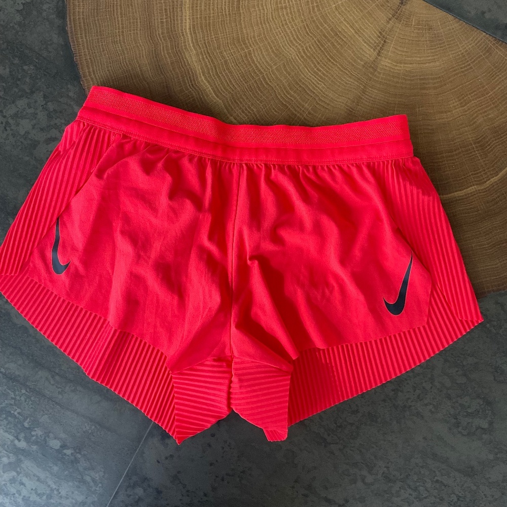 Nike Aeroswift Shorts -  Running Shorts - Bright Crimson/Black - Size Small